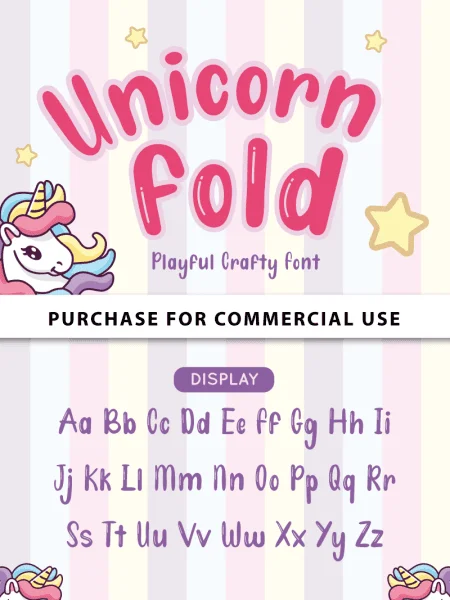 Unicorn Fold Display - Personal Font