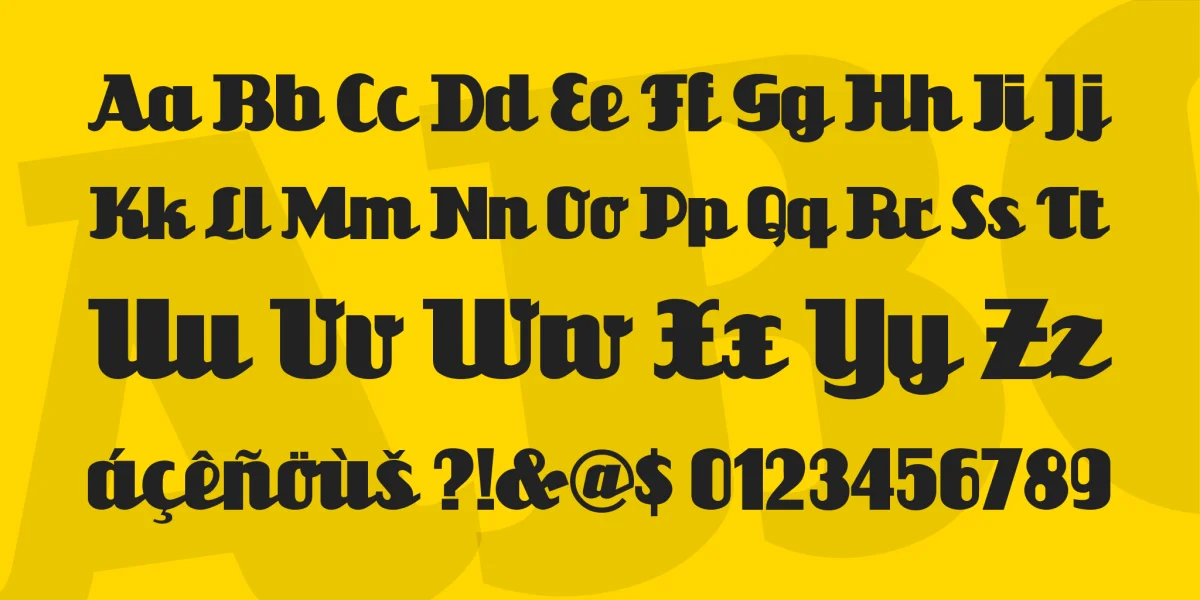 Unicorn Font preview 2