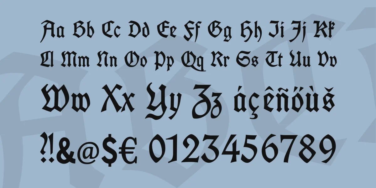 UnifrakturCook Font Family preview 4