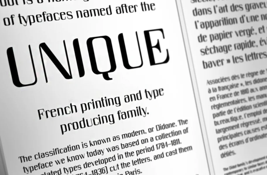 Unique Font preview 4