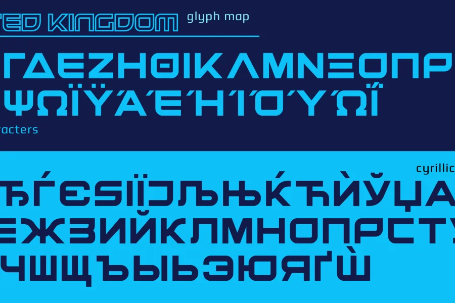 United Kingdom Font preview 2