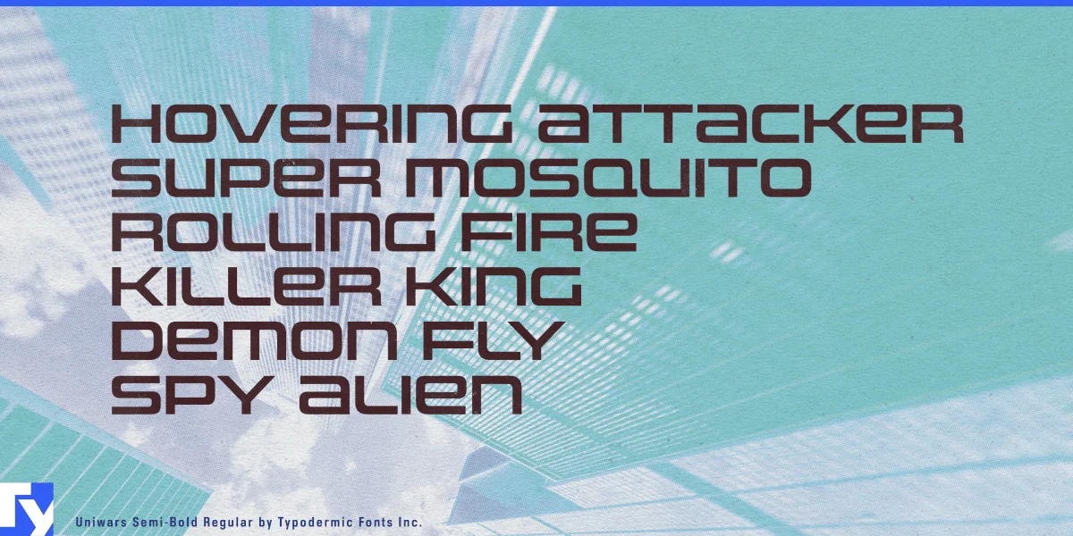 Uniwars Font Family preview 5