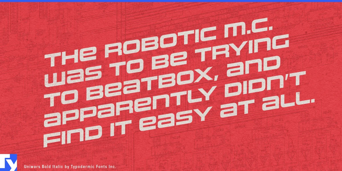 Uniwars Font Family preview 6