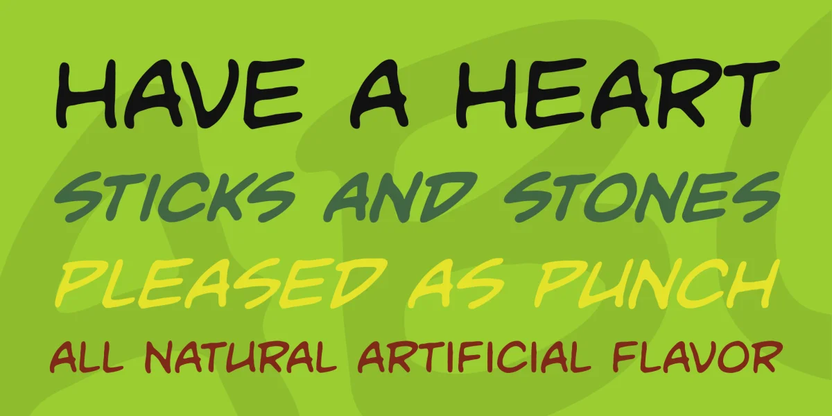 Unmasked BB Font Family preview 2