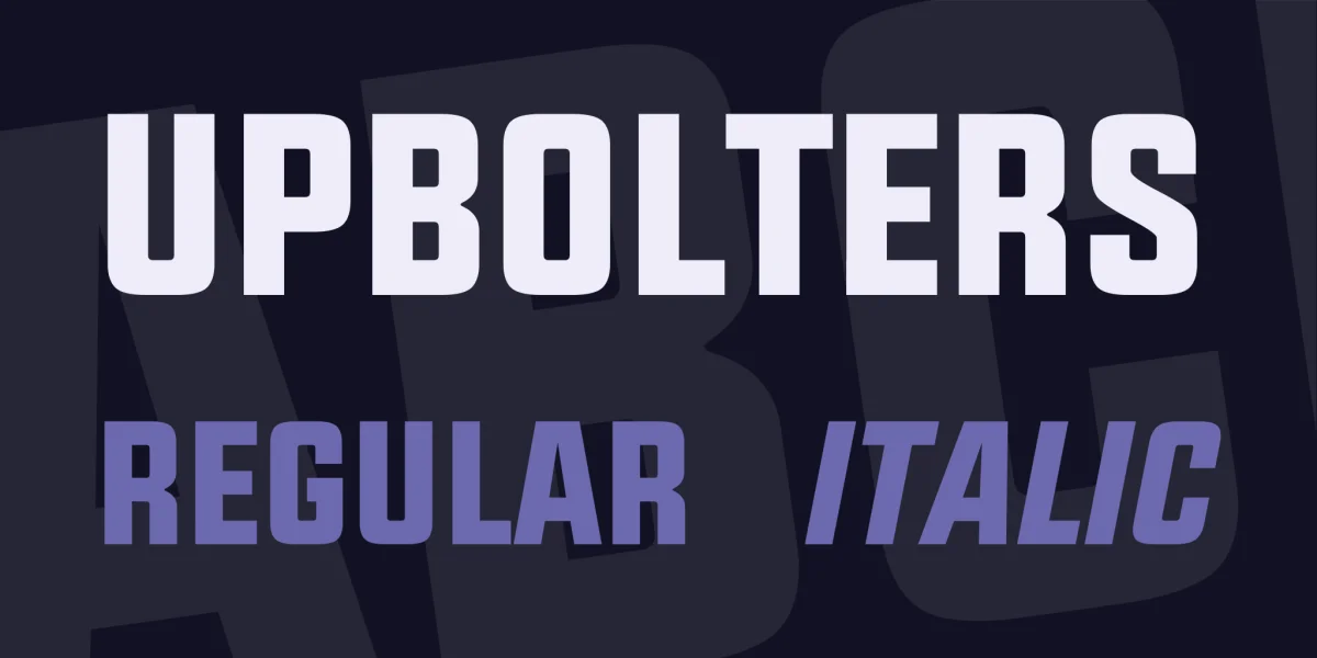 UPBOLTERS Font Family preview 2