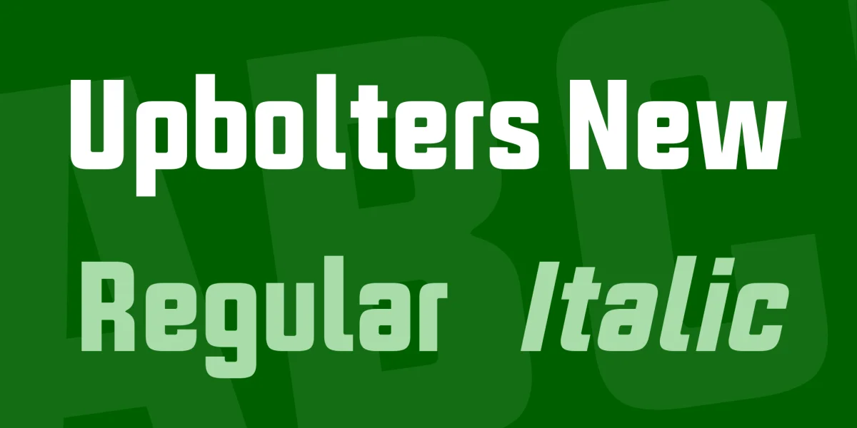 Upbolters New Font Family preview 3