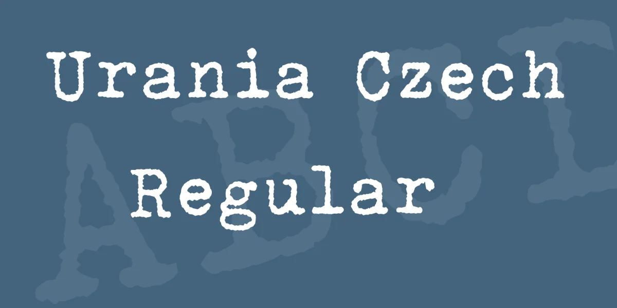 Urania Czech Font preview 2