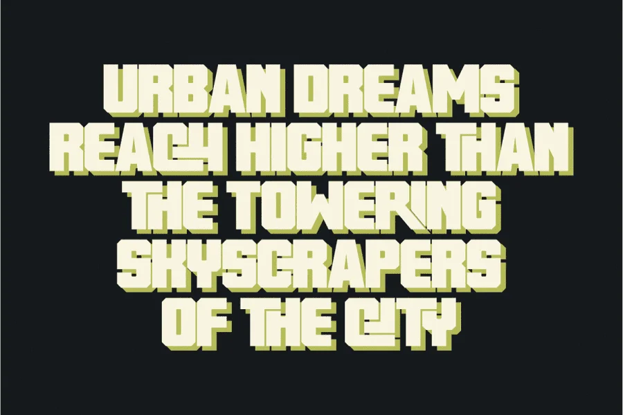 Urban Block Font preview 2