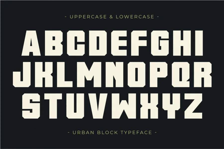 Urban Block Font preview 6