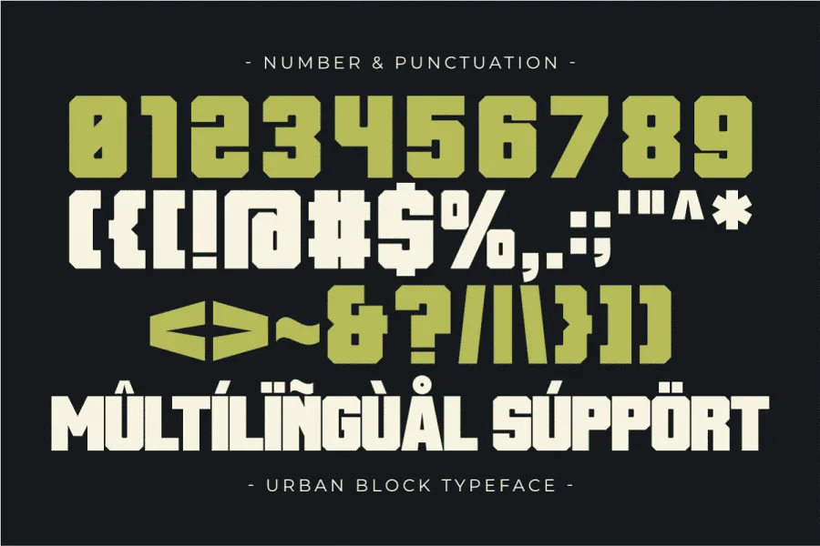 Urban Block Font preview 7