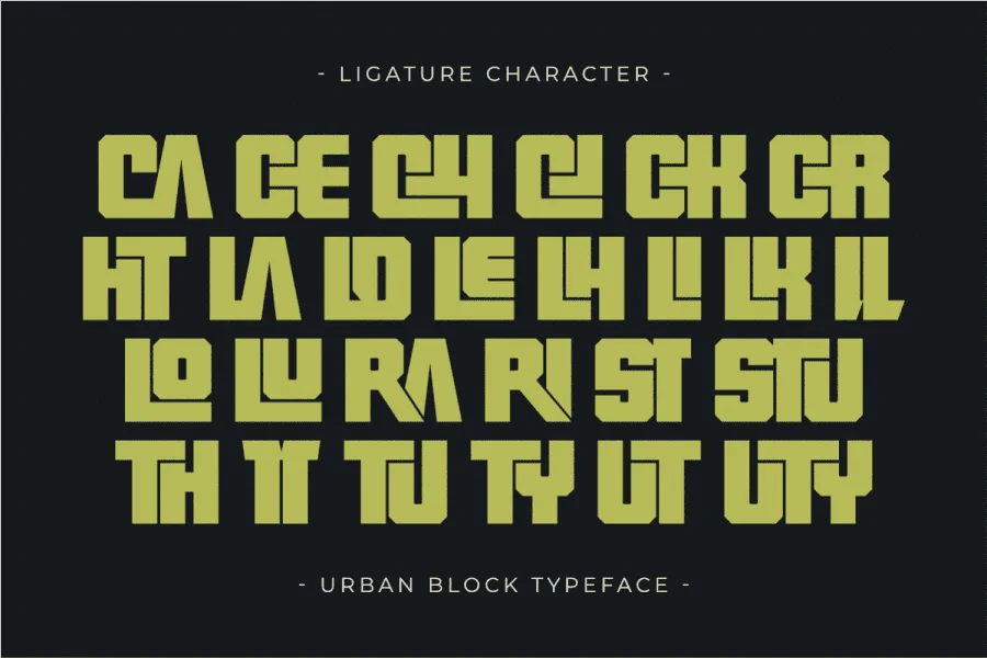 Urban Block Font preview 8
