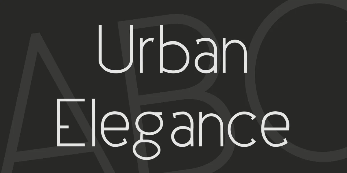 Urban Elegance Font