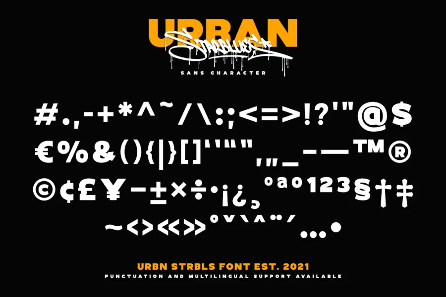 Urban Starblues Demo Font preview 11