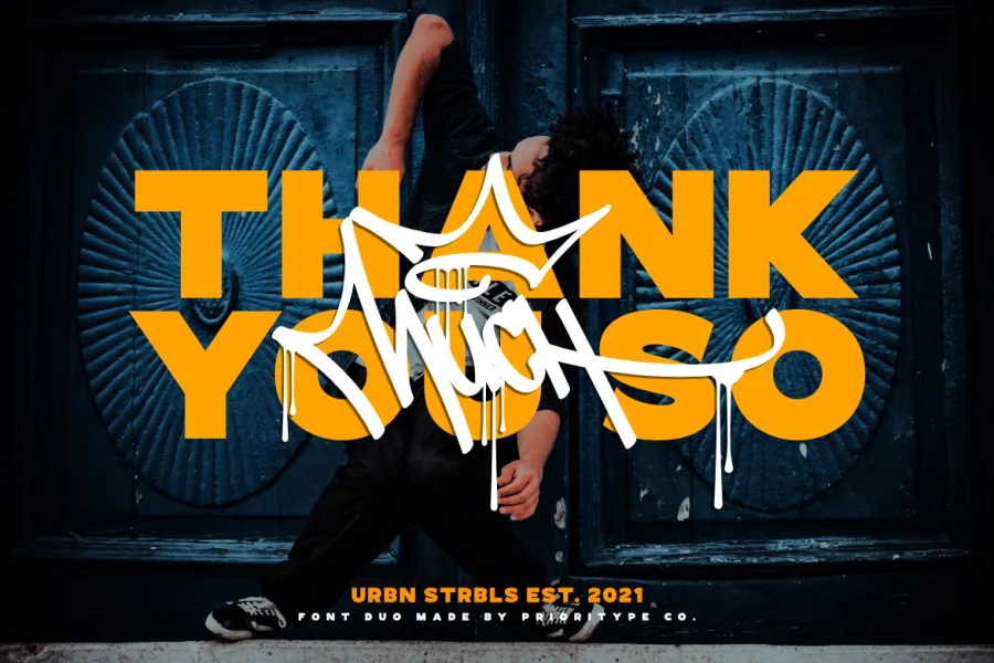 Urban Starblues Demo Font preview 16