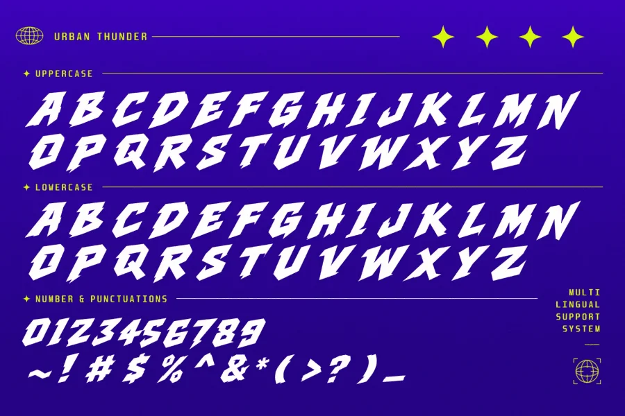 Urban Thunder Demo Font preview 5