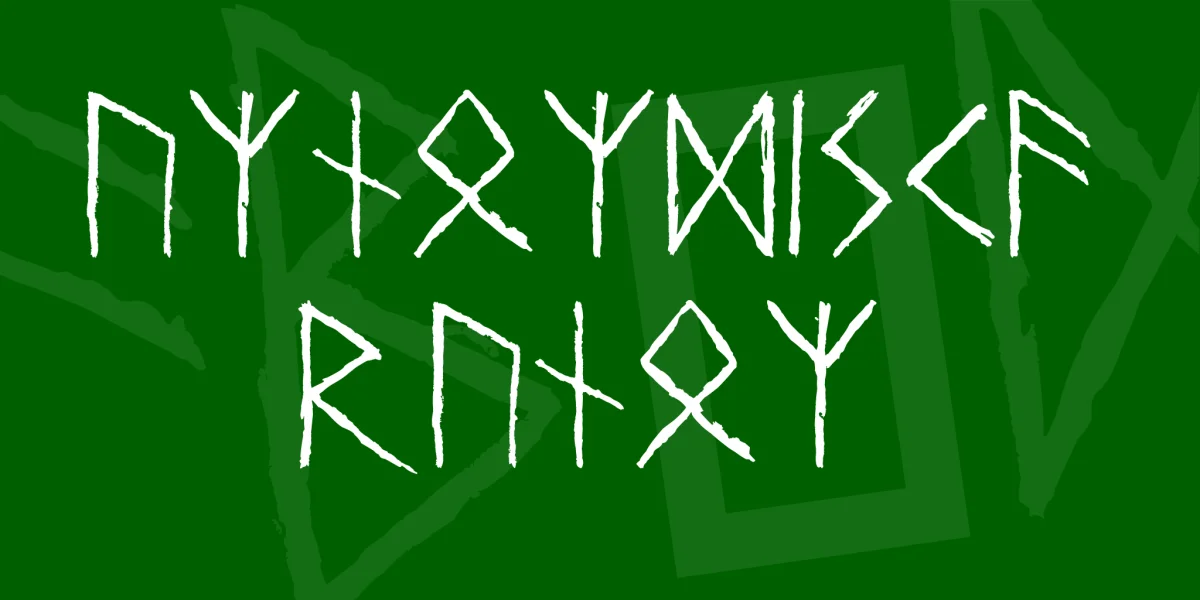 Urnordiska Runor Font preview 2