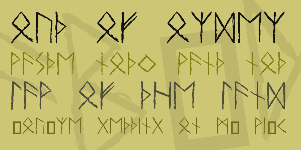 Urnordiska Runor Font preview 3