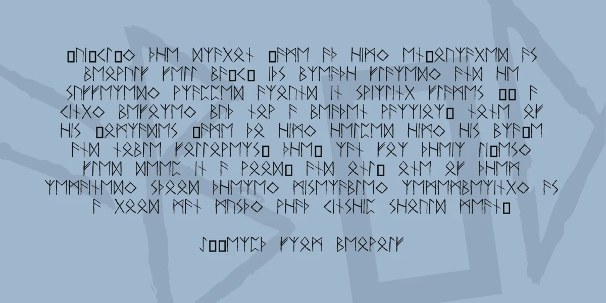 Urnordiska Runor Font preview 4