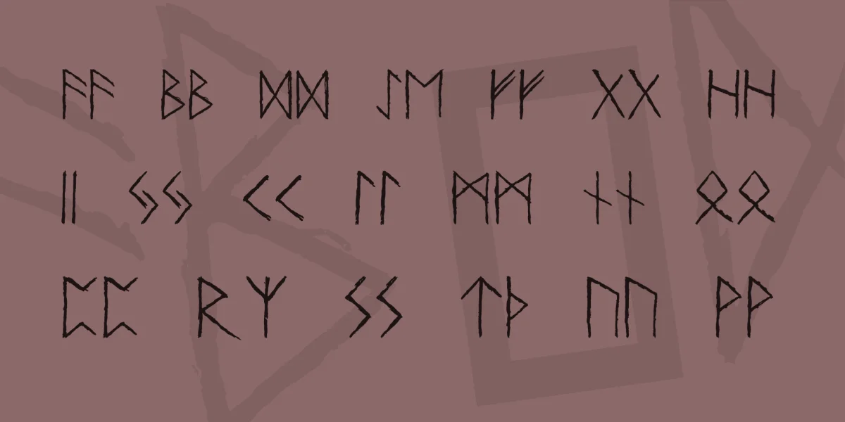 Urnordiska Runor Font preview 5