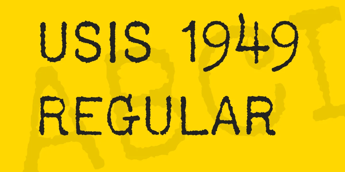 USIS 1949 Font preview 2