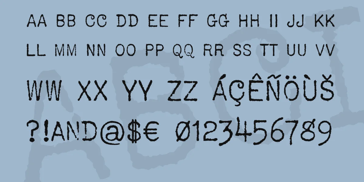 USIS 1949 Font preview 3