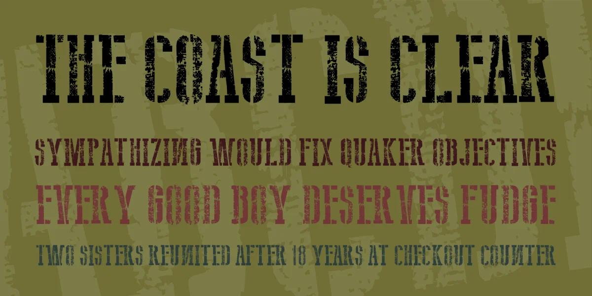 USSR Army Font preview 2