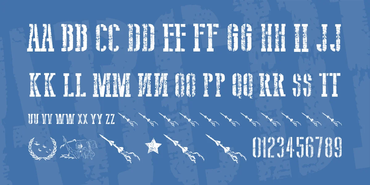 USSR Army Font preview 3