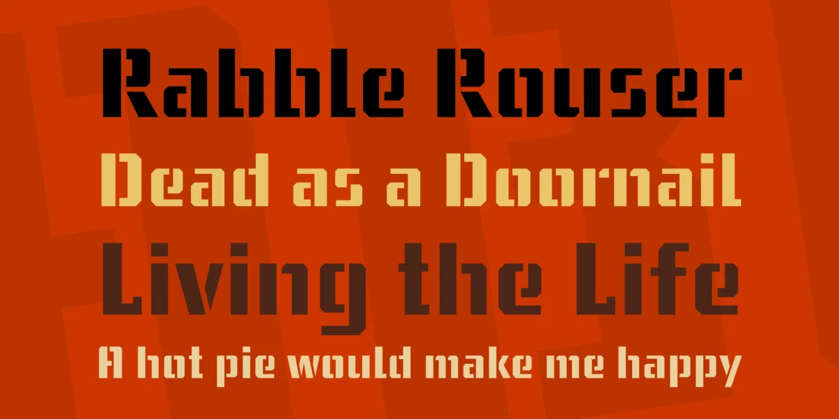 USSR STENCIL Font preview 2