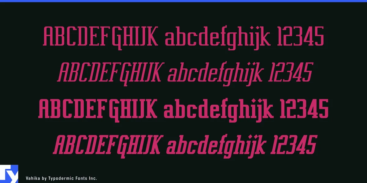 Vahika Font Family preview 4
