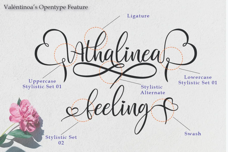 Valentinoa Font preview 10