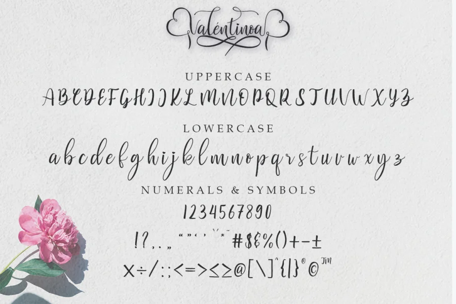 Valentinoa Font preview 8