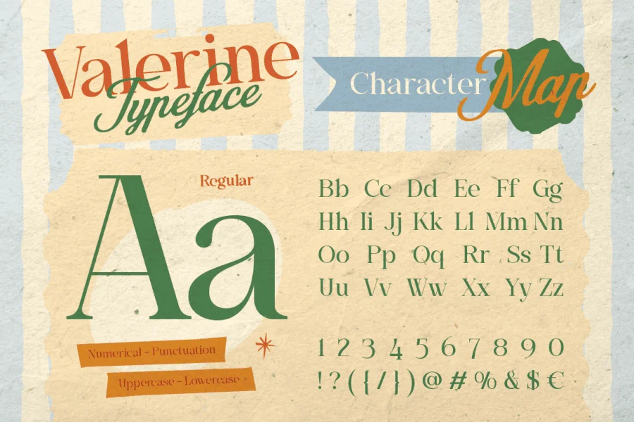 Valerine Font preview 3
