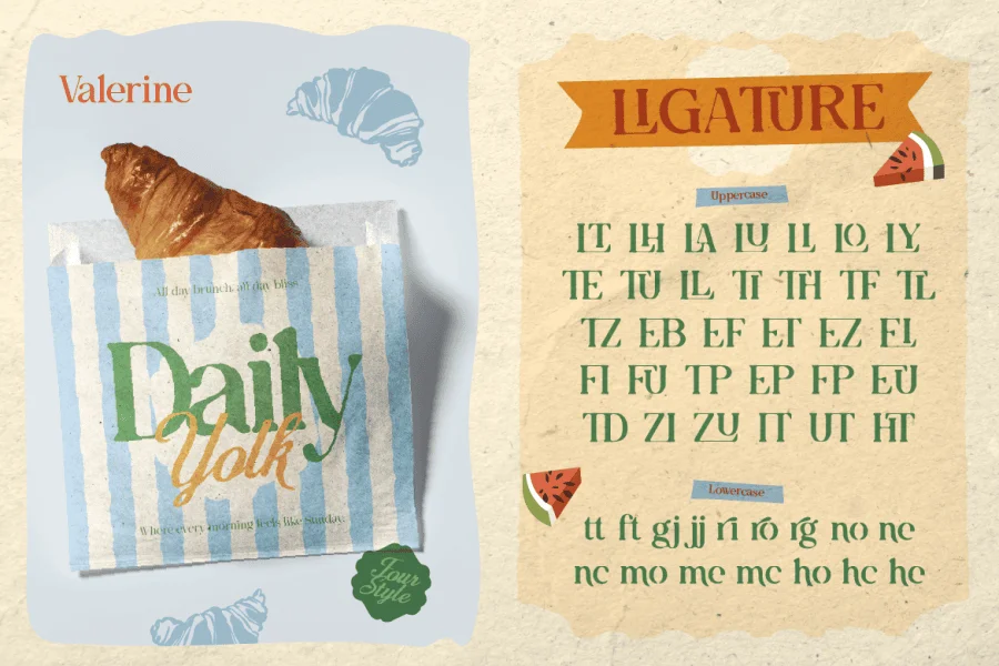 Valerine Font preview 6