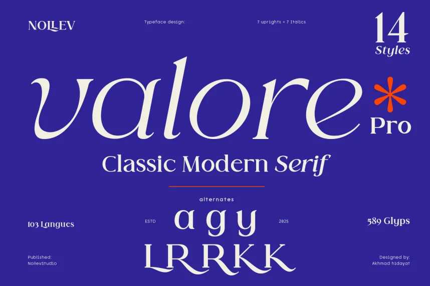 Valore Pro Font preview 2