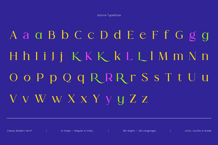 Valore Pro Font preview 4