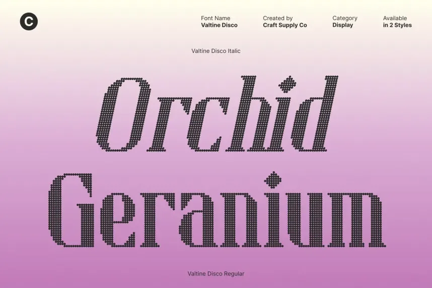 Valtine Disco Font preview 4