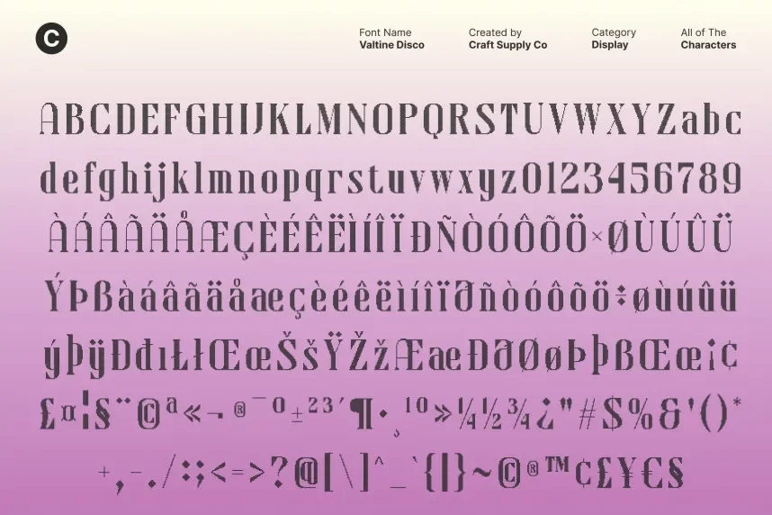 Valtine Disco Font preview 6