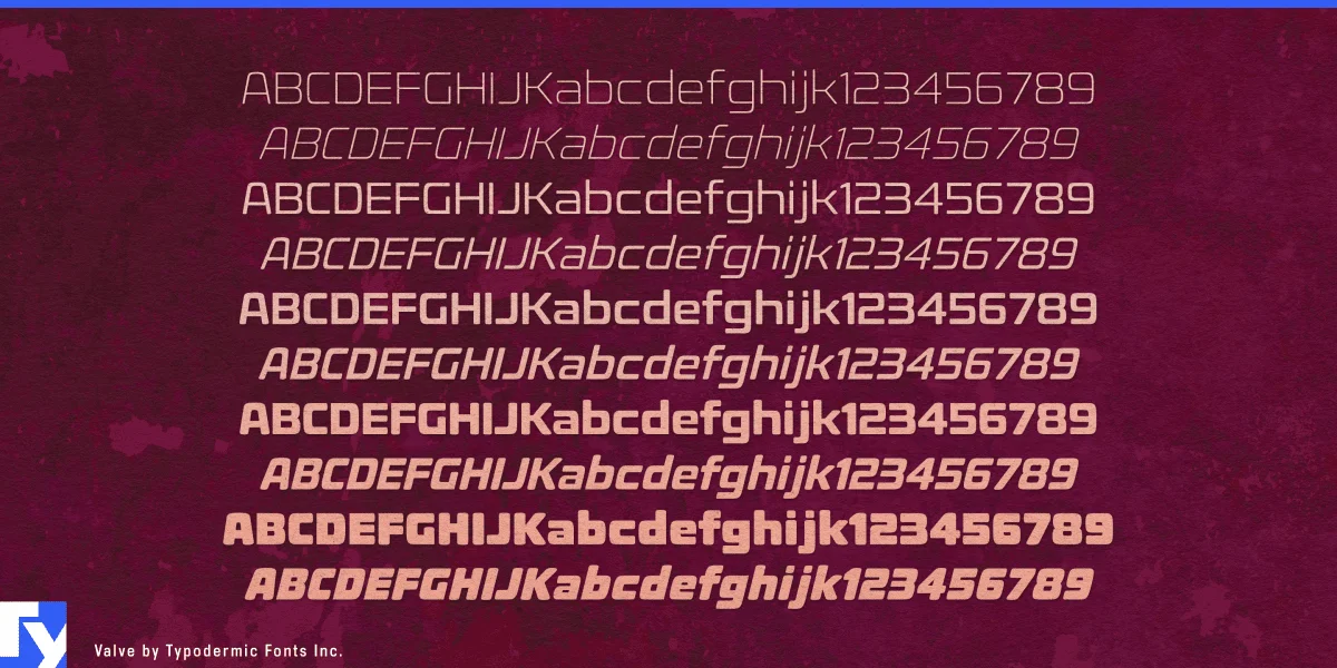 Valve Font Family preview 2