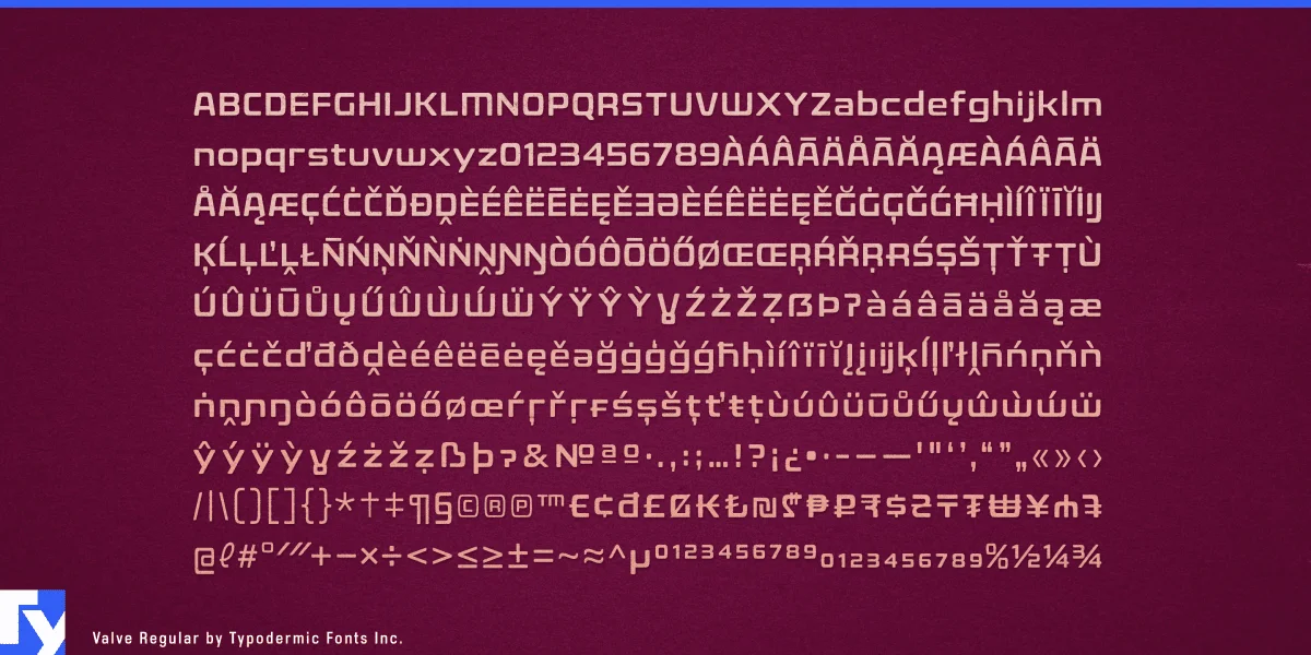 Valve Font Family preview 6