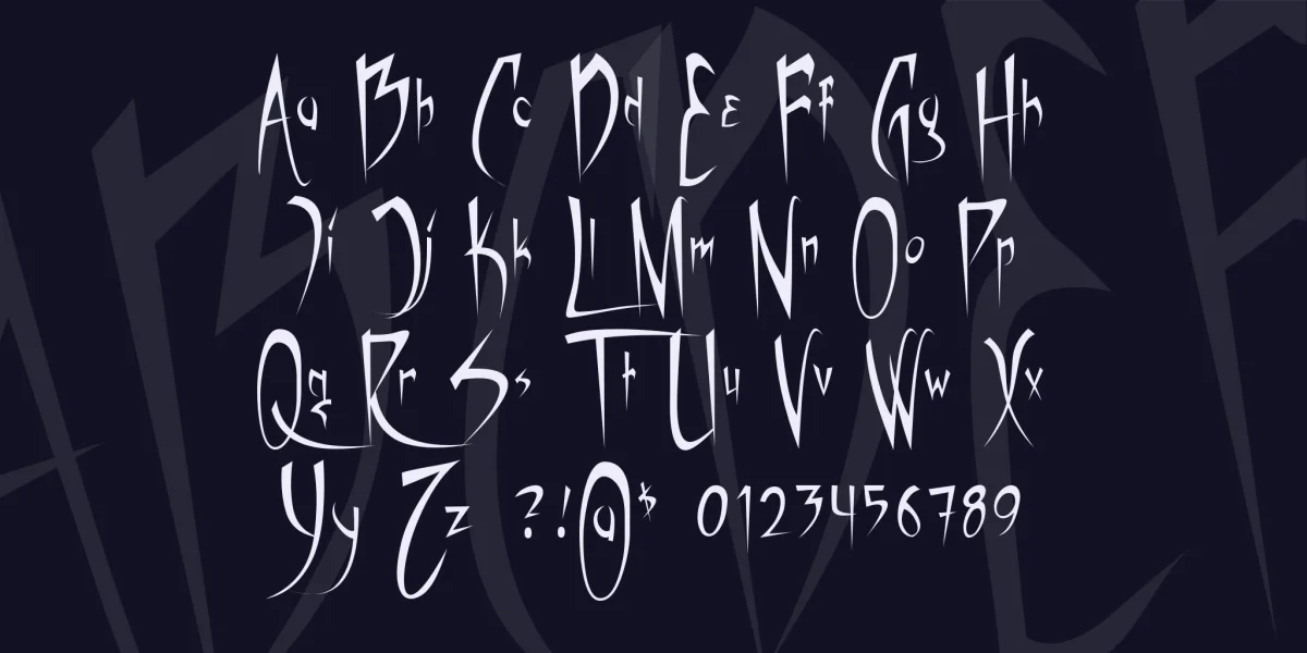 Vampiress Font preview 2
