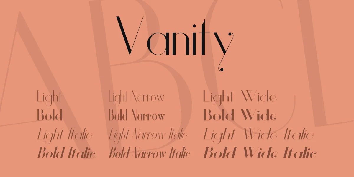 Vanity Font Family preview 3