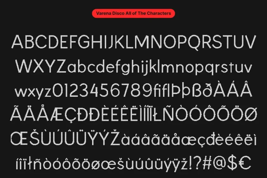 Varena Disco Font preview 6