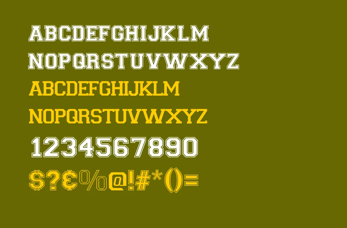 Varsity Font preview 2