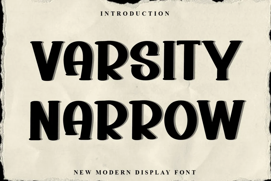 Varsity Narrow Font
