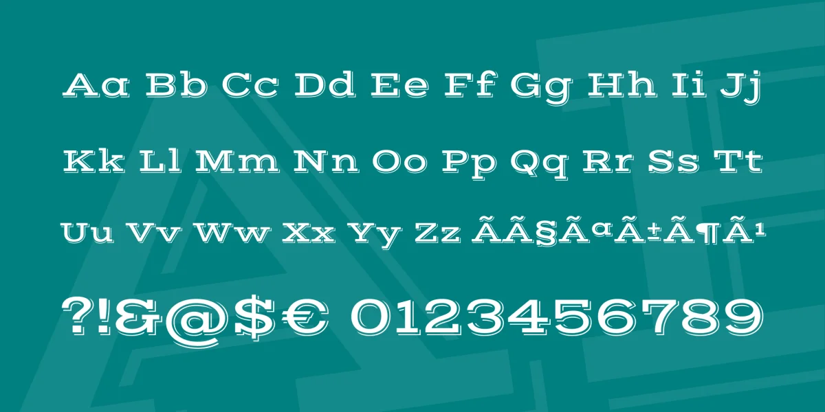 Vast Shadow Font preview 3