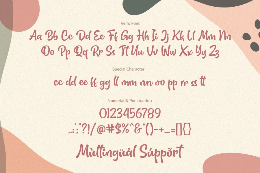 Velfo Font preview 2