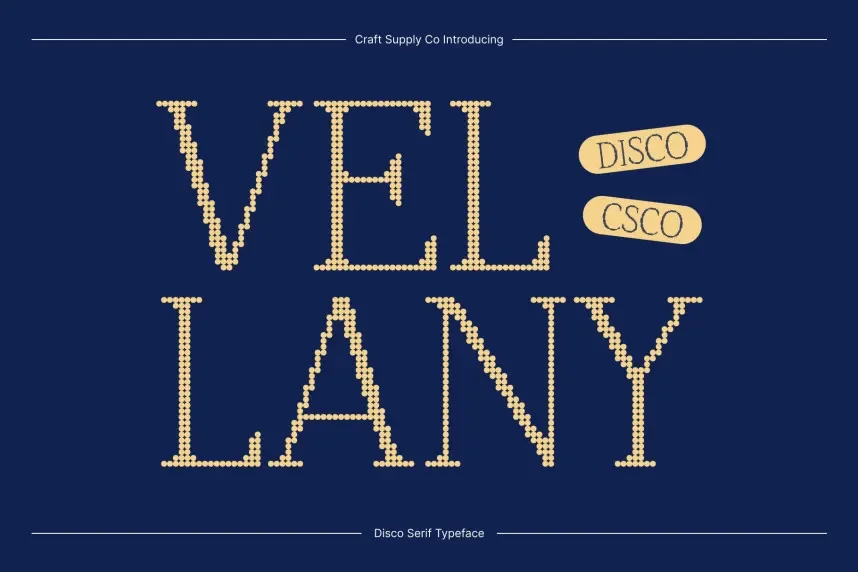 Vellany Disco Font preview 2