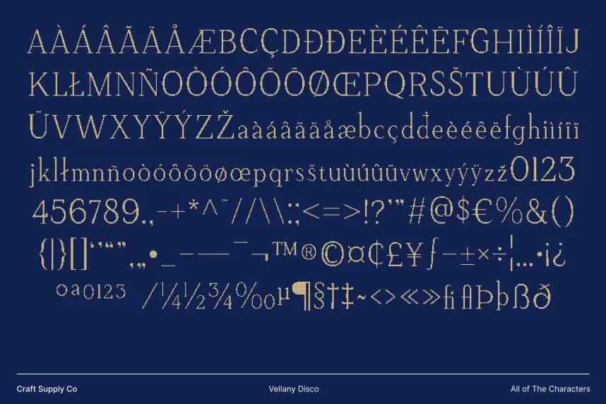 Vellany Disco Font preview 6