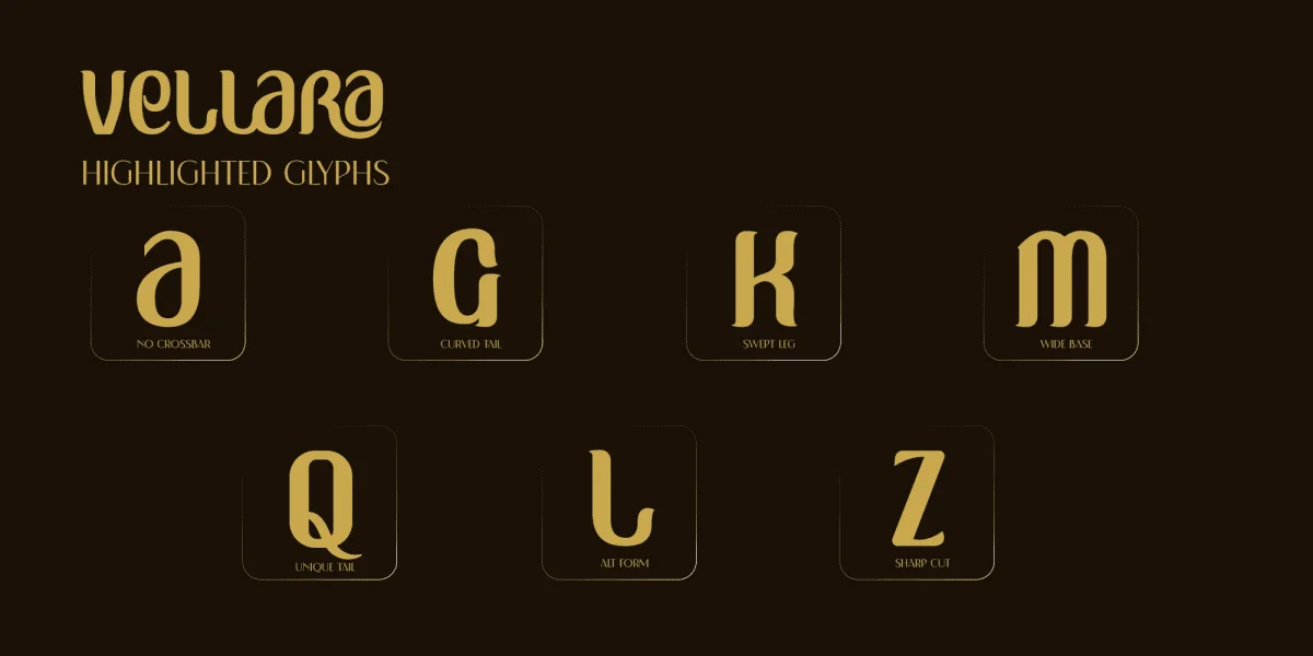 Vellara Font preview 2