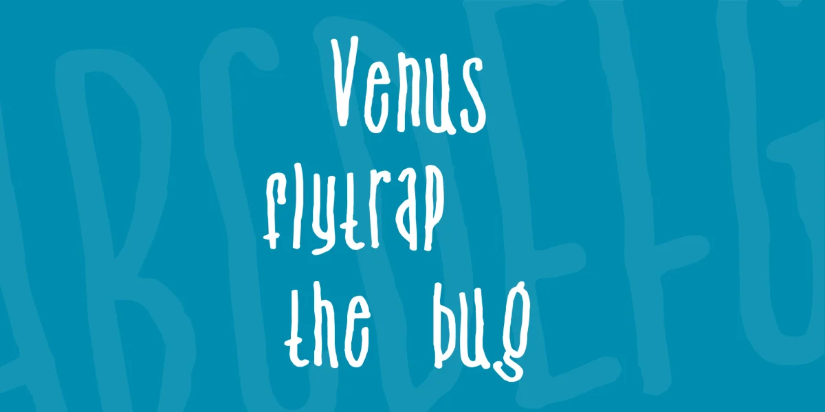 Venus flytrap the bug Font